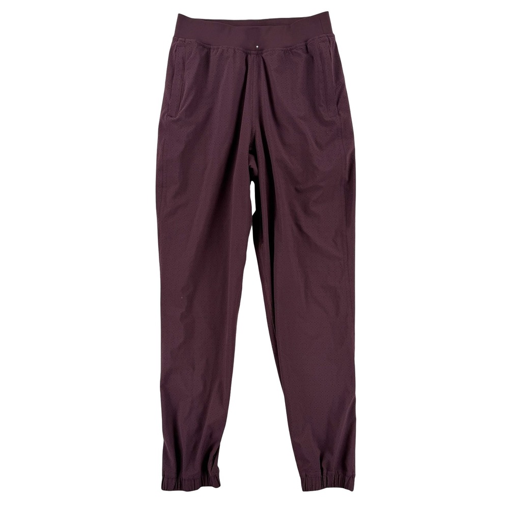 Lululemon Adapted State Pants Womens 4 Plum Perforated Jogger Ankle Zip